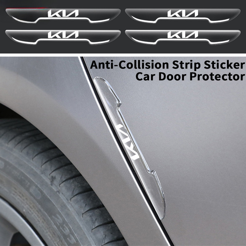4Pcs KIA Transparent Car Door Anti-Collision Strip Guards Doors Handle ...