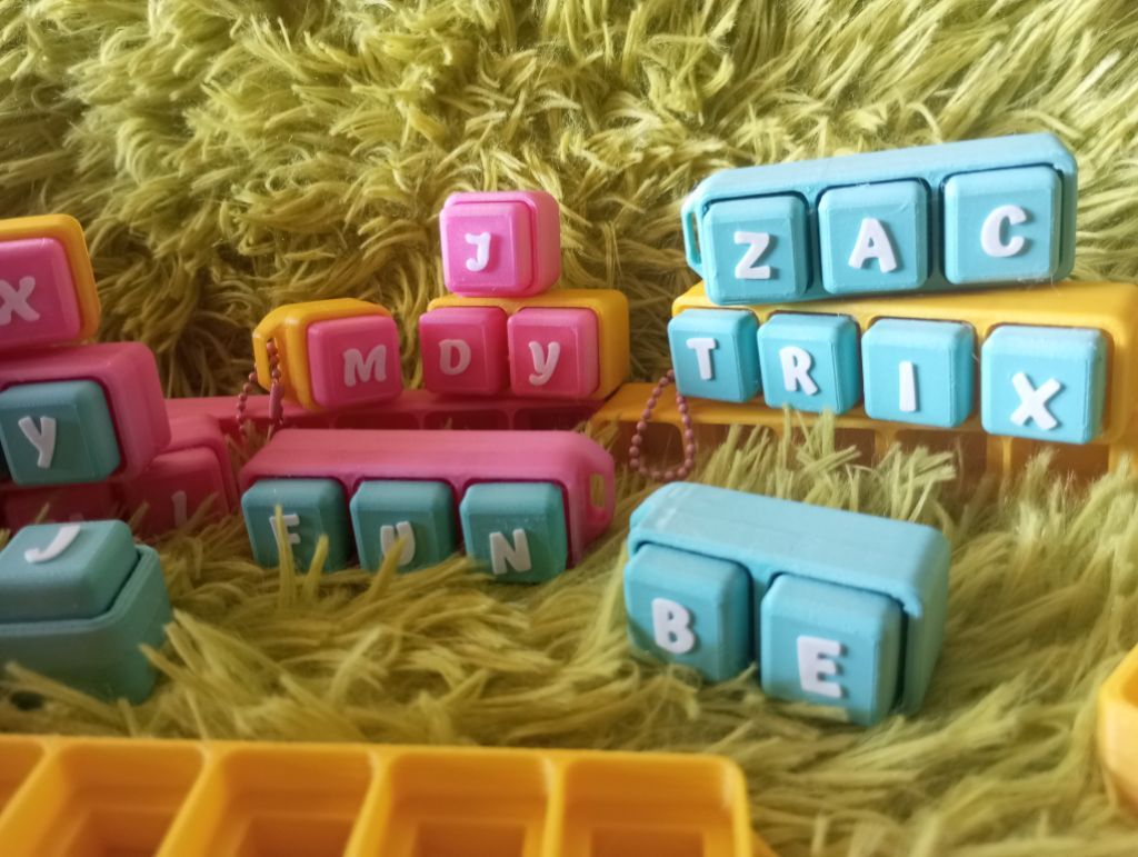Customized Personalized 3D Printed Name Fidget Clicker Stress relief ...