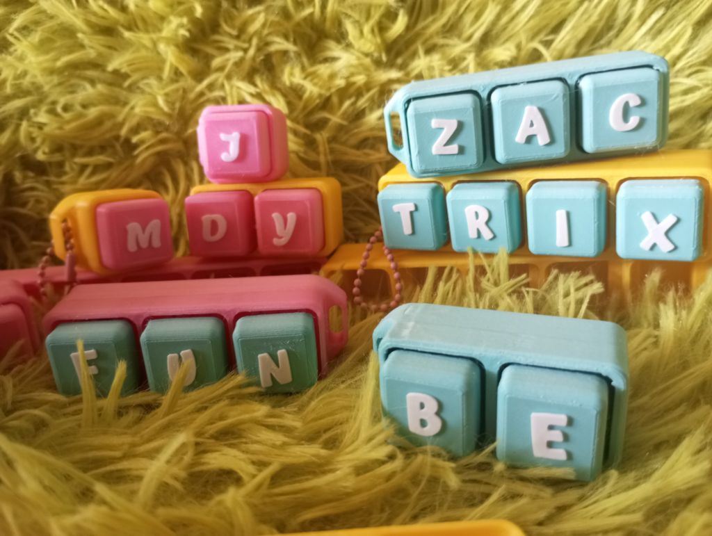 Customized Personalized 3D Printed Name Fidget Clicker Stress relief ...