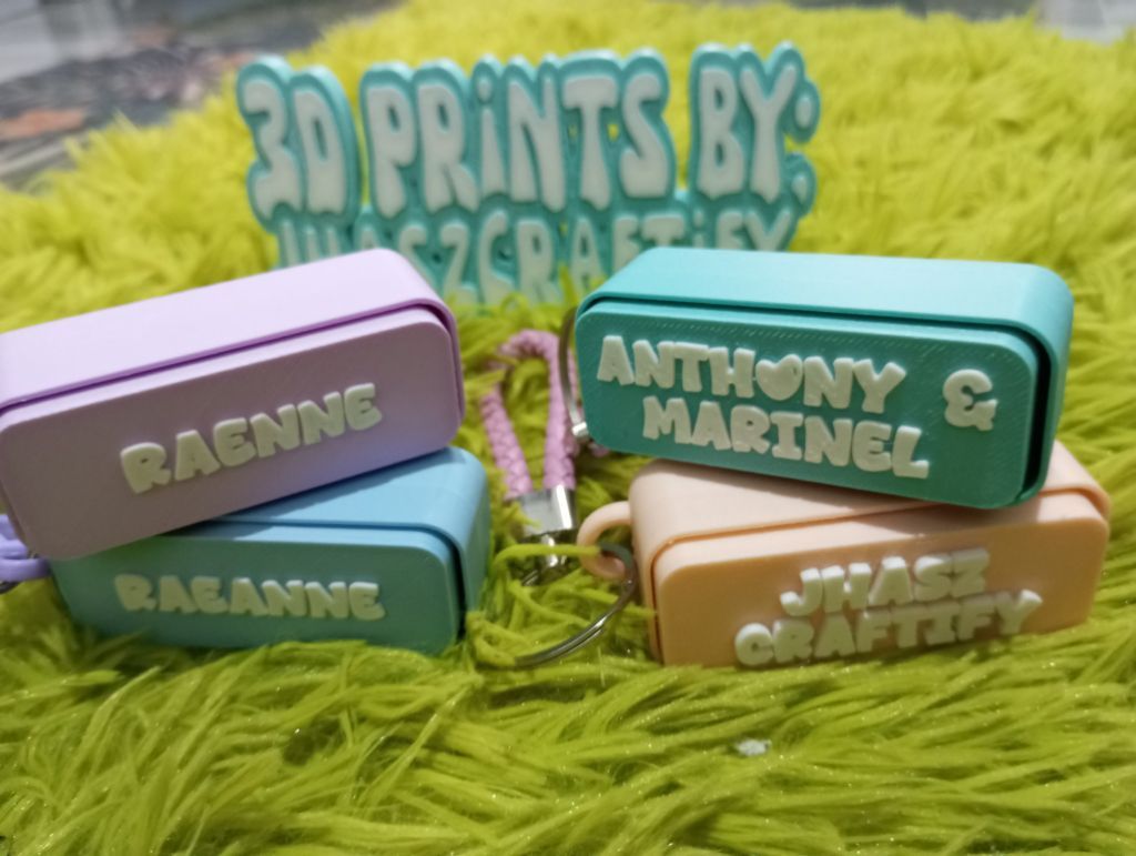 Customized/Personalized 3D Printed Name Fidget Stress Relief Clicker ...