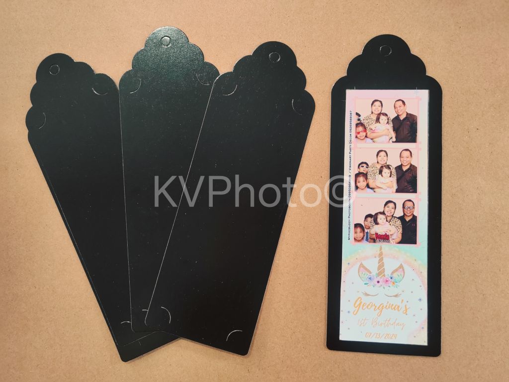 100pcs 2x6in Black Photo Strip Frame Bookmark Photobooth Photography ...