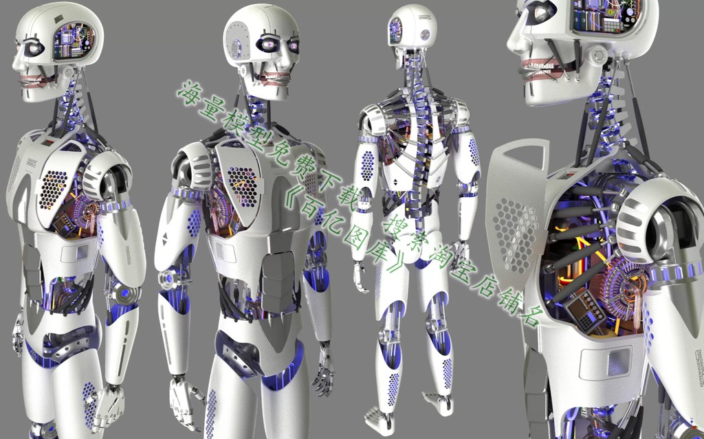 Bionic robot 3D model SolidWorks modeling intelligent human body 3D ...