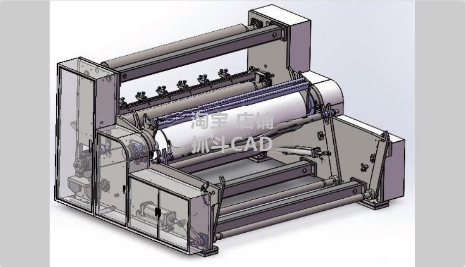 Automatic winding machine and rewinding machine drawings, 3D model ...