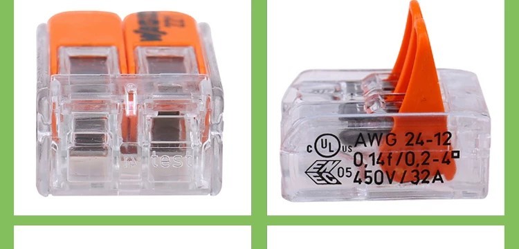 Wago 221 terminal block connector for wire mating, connector, wire clip ...