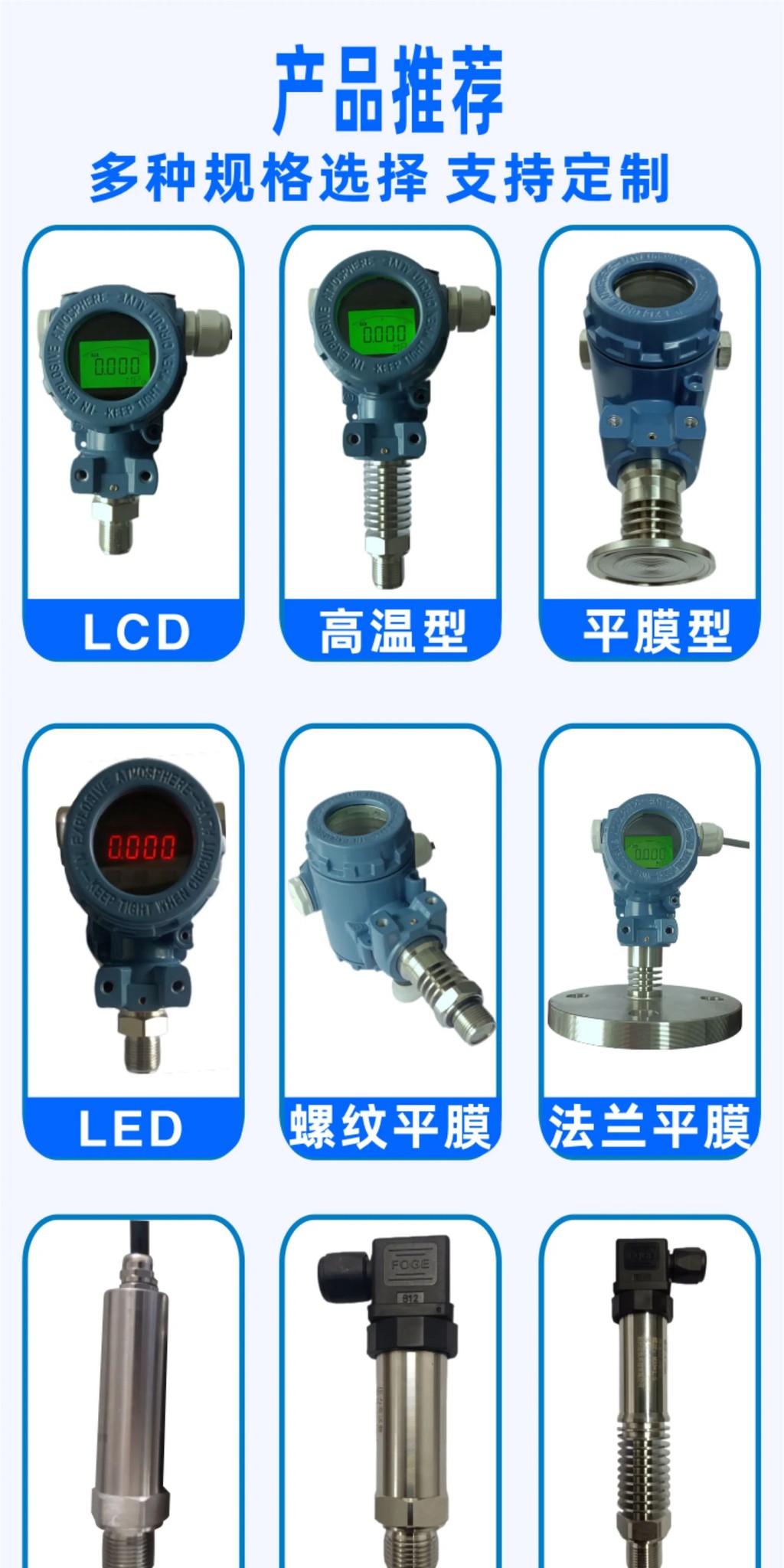 COD/ Sanitary diaphragm flush-face pressure transmitter, pressure ...