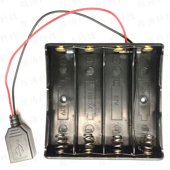 18650 Lithium Battery Box, 4-cell 18650 Battery Holder, Series/Parallel ...