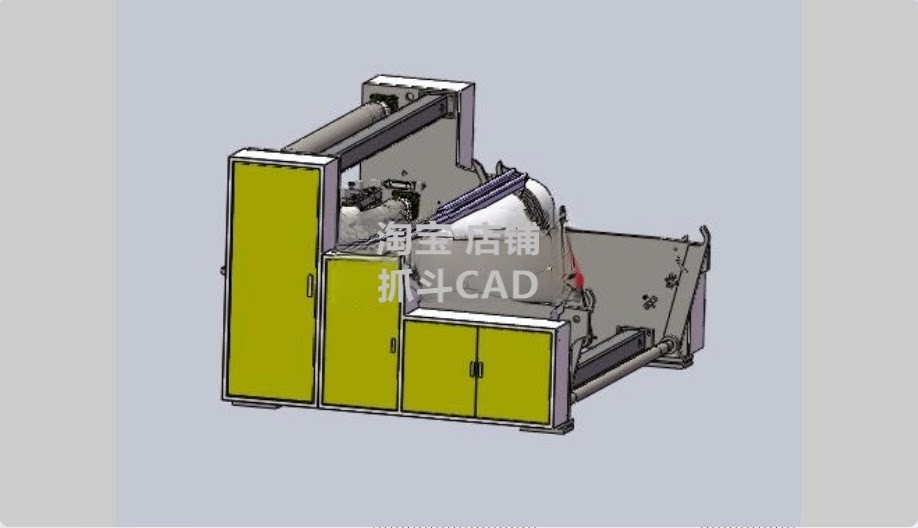 Automatic winding machine and rewinding machine drawings, 3D model ...