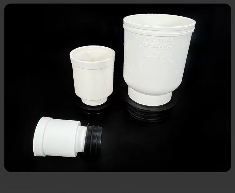 Cast iron pipe to PVC expansion joint with rubber ring 50 retraction ...