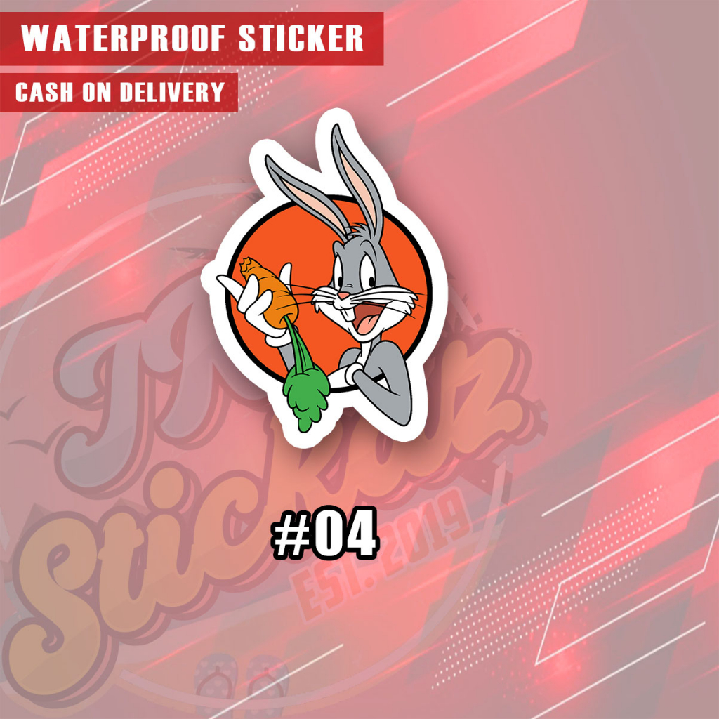 Bugs Bunny / Looney Tunes Inspired Waterproof Sticker | Shopee Philippines