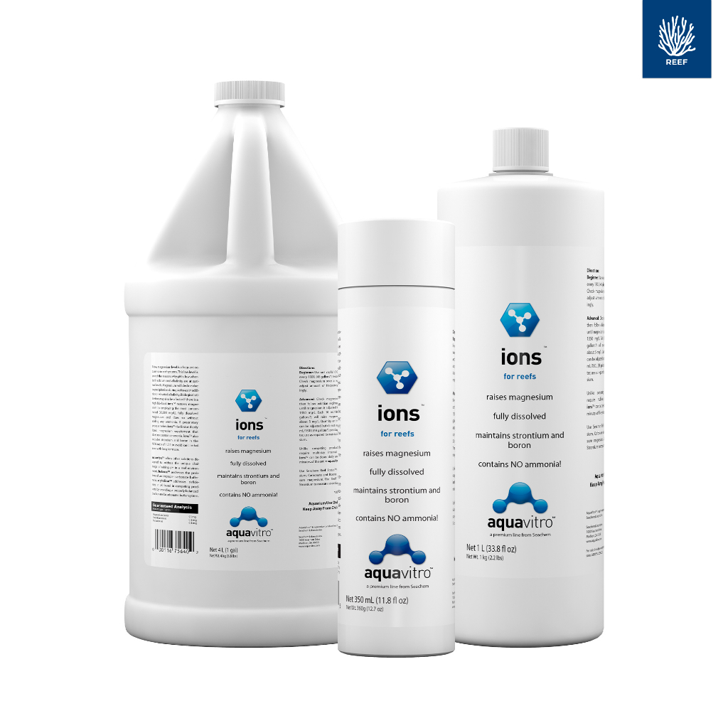 Aquavitro Ions Raises Magnesium for Reef Tank, Mg Supplement, Magnesium Additive, 3 part