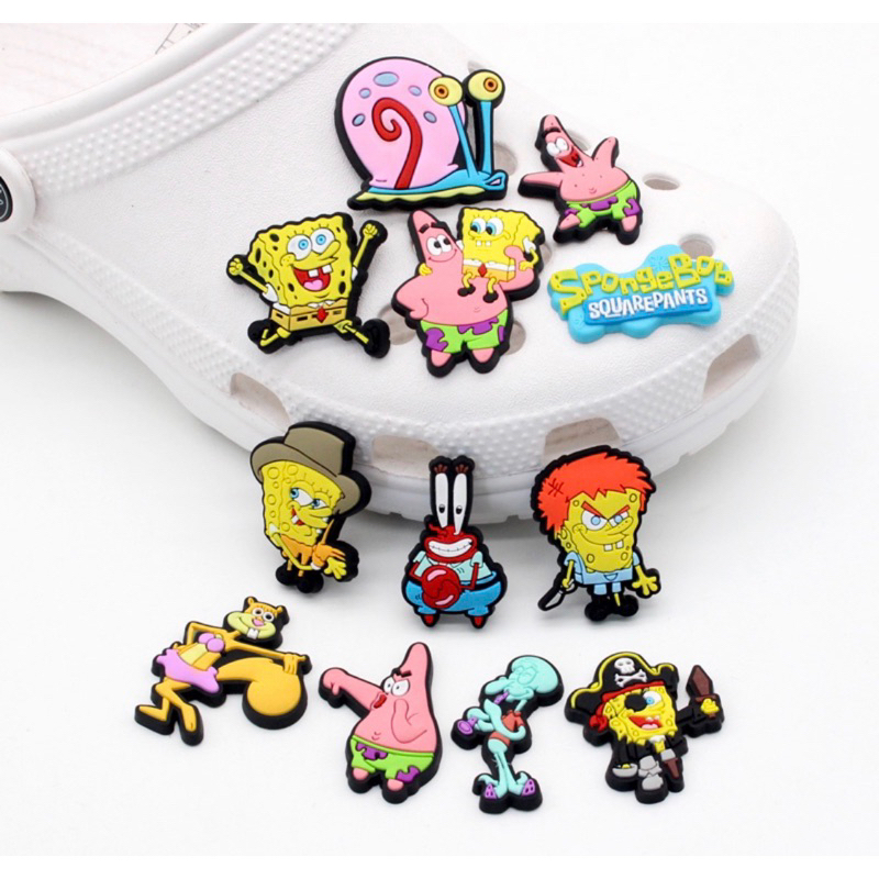 SpongeBob Jibbitz Crocs Pins for shoes bags High quality #cod | Shopee ...
