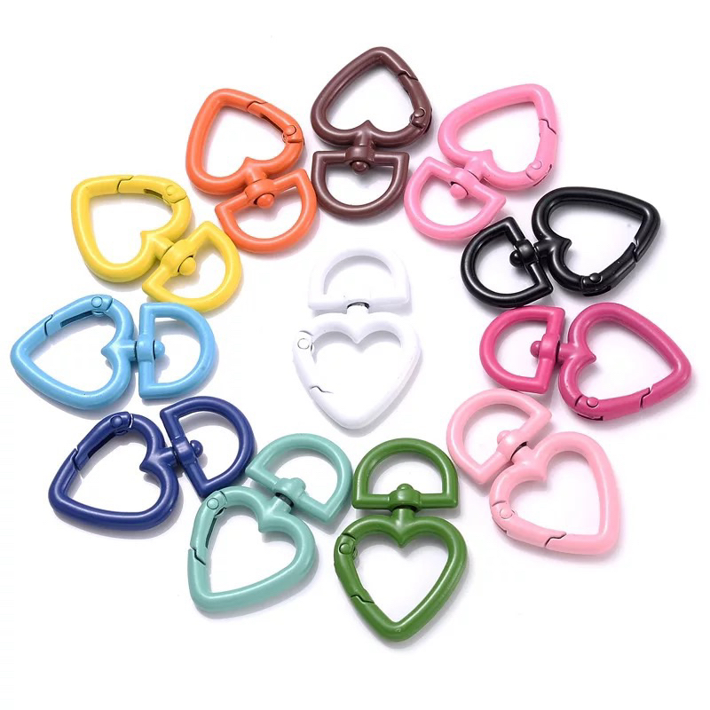Heart Shaped Key Ring Hook (5pcs) Shopee Philippines