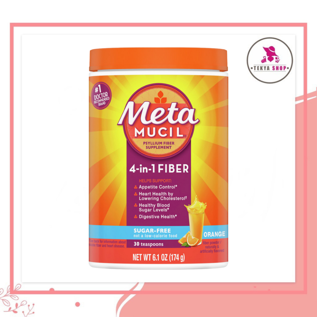 Metamucil Fiber, 4in1 Psyllium Fiber Supplement, SugarFree Powder