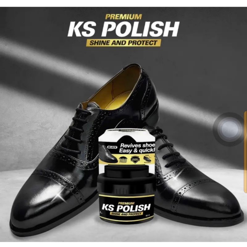 KS POLISH [FAST SHIPPING] ORIGINAL FOR ALL LEATHER AND BLACK SHOES ...