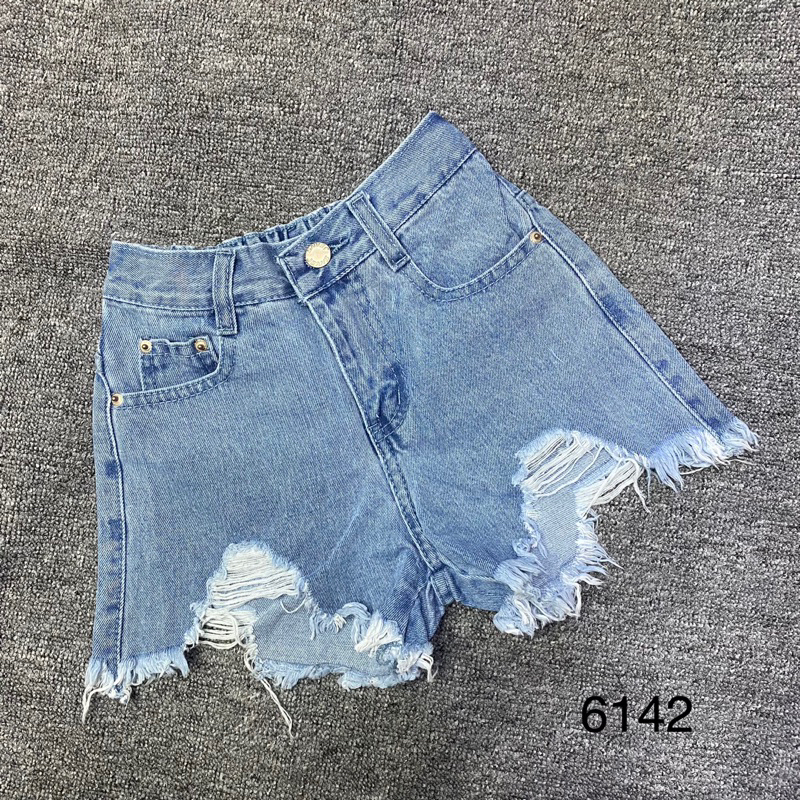 Lucy fashion 6142 girls kids shorts with garter denim light blue maong ...