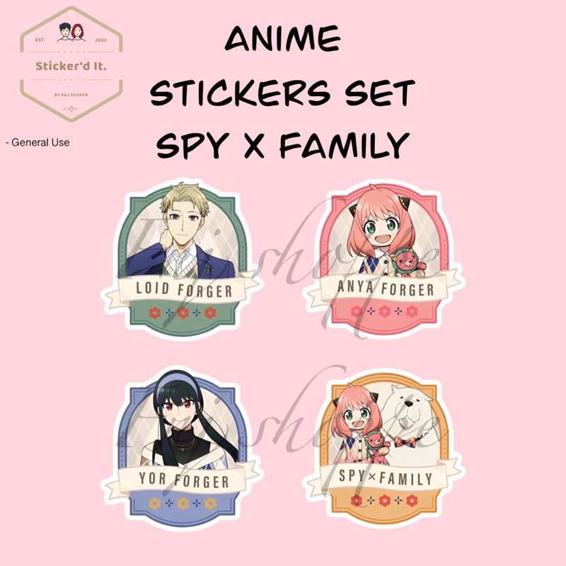 Spy x Family - Anime Sticker Set for Fans of the Hit Manga Series ...