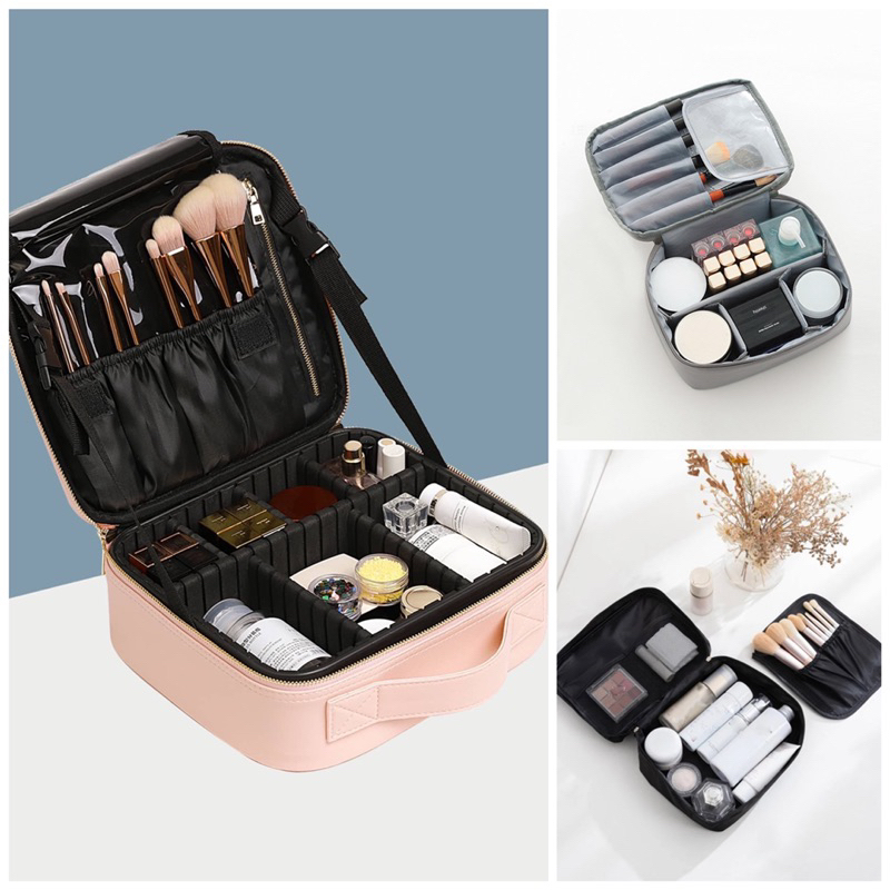 Multi-compartment Portable Cosmetic Travel Organizer Storage Box ...