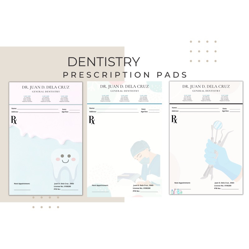 CUSTOMIZABLE RX PAD, PRESCRIPTION PAD, MEDICAL CERTIFICATES, LAB REQ