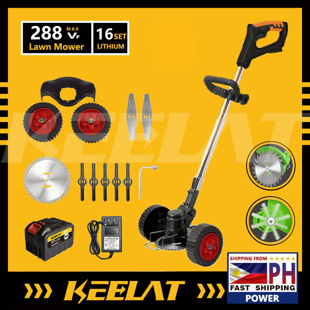 KEELAT KLMD001 Mesin Rumput Grass Cutter Cordless Electric Grass