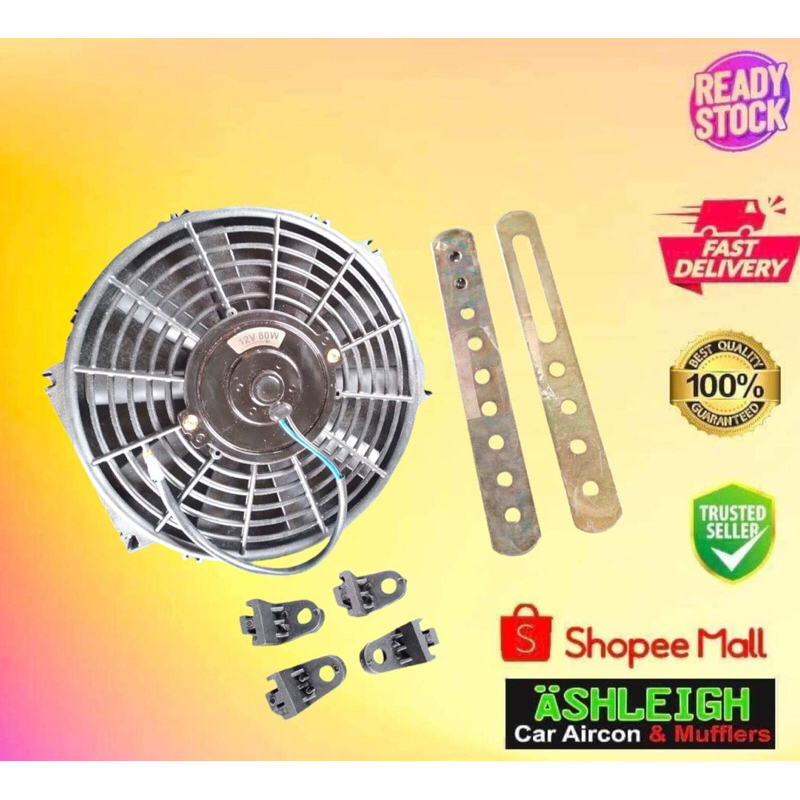 Ashleigh Aux fan Universal High Speed 12v Car aircon parts Condenser