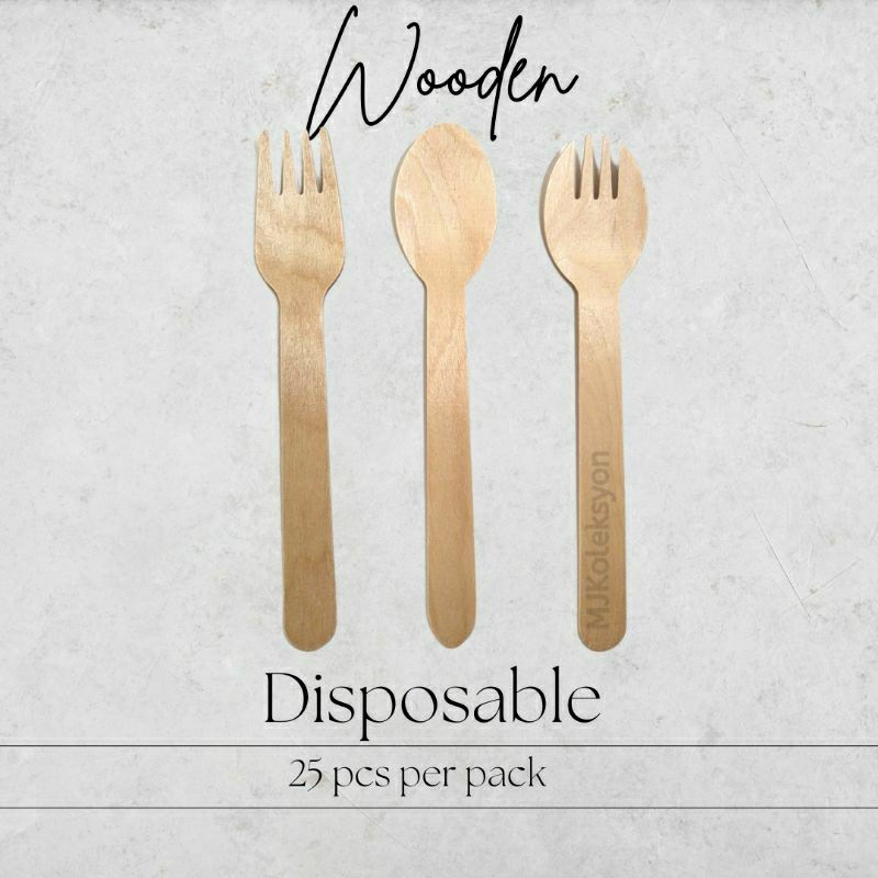 Wooden Spork Disposable Utensils Plastic Spork 25pcs Shopee Philippines