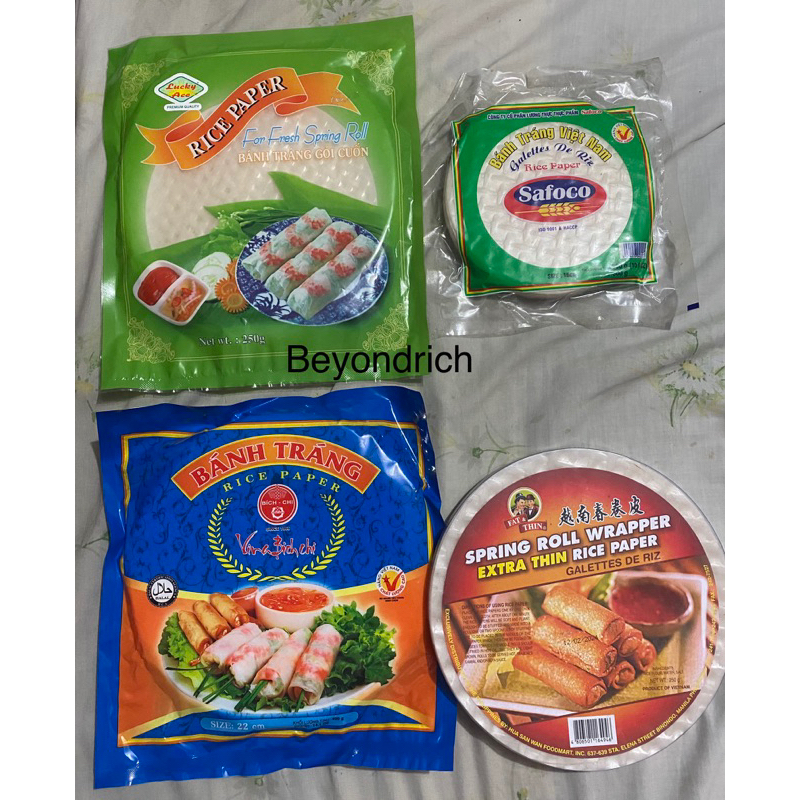 Spring Roll Wrapper Rice Wrapper 16cm 22cm made in Vietnam | Shopee ...