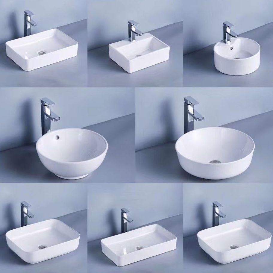 Lavatory Basin TAIWAN Ceramic Counter and Wall Lavatory Basin European