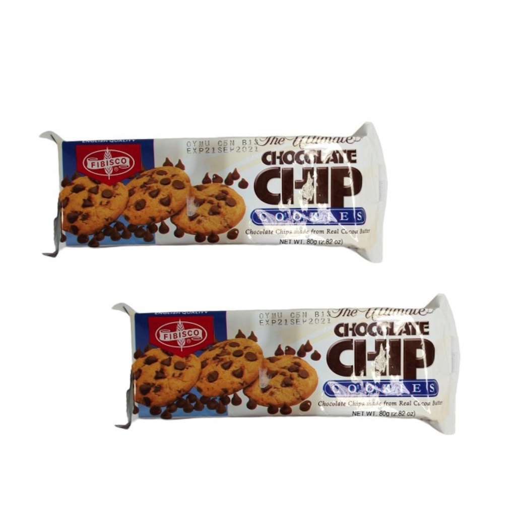 Bundle Of 2 Fibisco Chocolate Chip Cookies 80G | Shopee Philippines