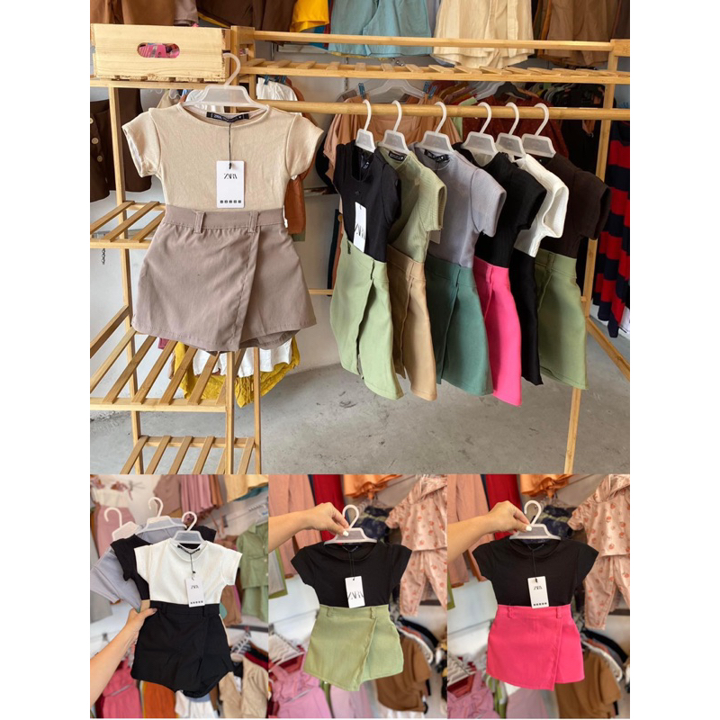 MIX & MATCH CANDY SKORTS TERNO / 1-8 years old / Cotton Linen and Knit ...