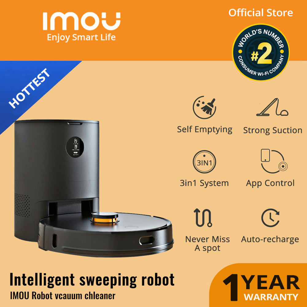 IMOU Robotic Self-empty Vacuum Cleaner Robot Sweeper Aspirador Friegasuelos  Home