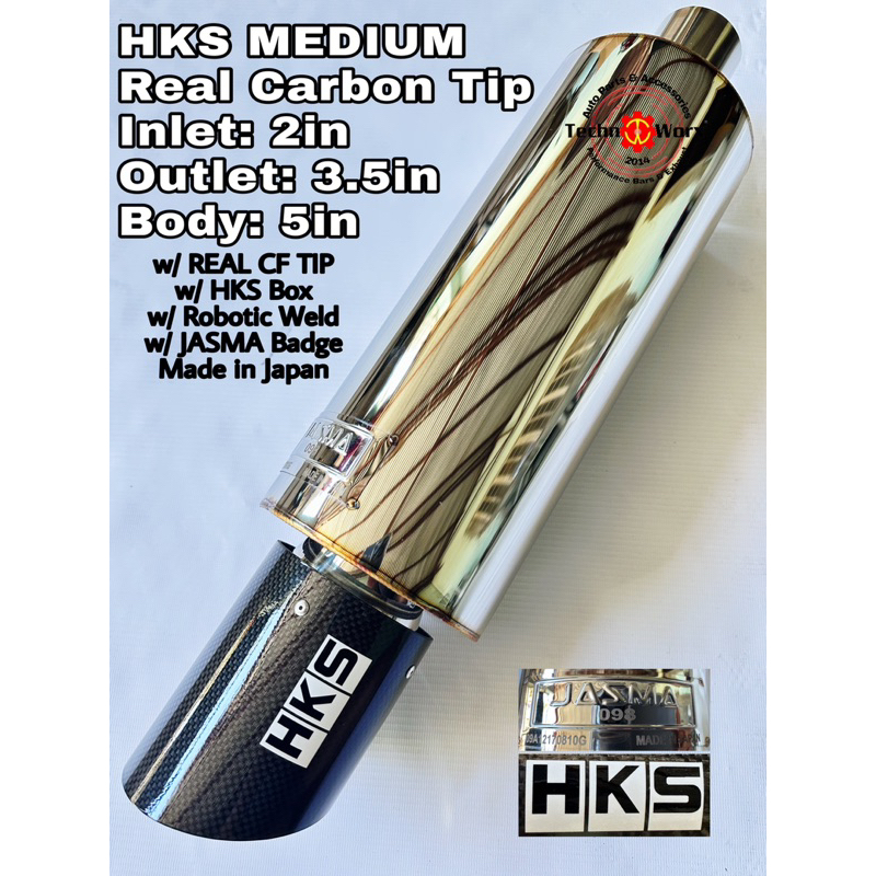 HKS Medium CF Orig Muffler Jasma Can Deep Free flow Japan titanium