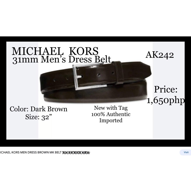 Shop michael kors belt for Sale on Shopee Philippines