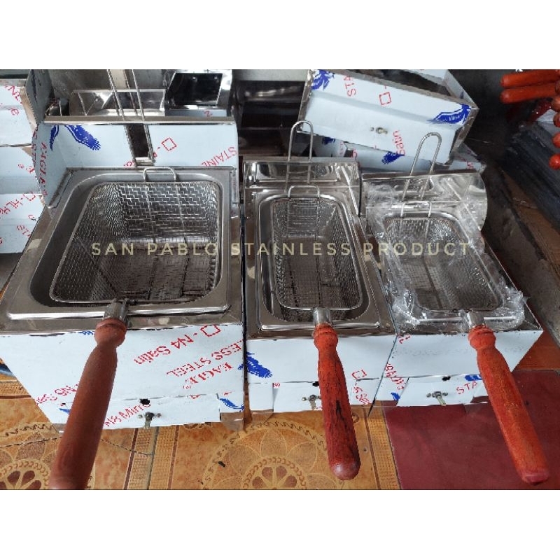 Gas type deep fryer single size small medium jumbo pure stainless