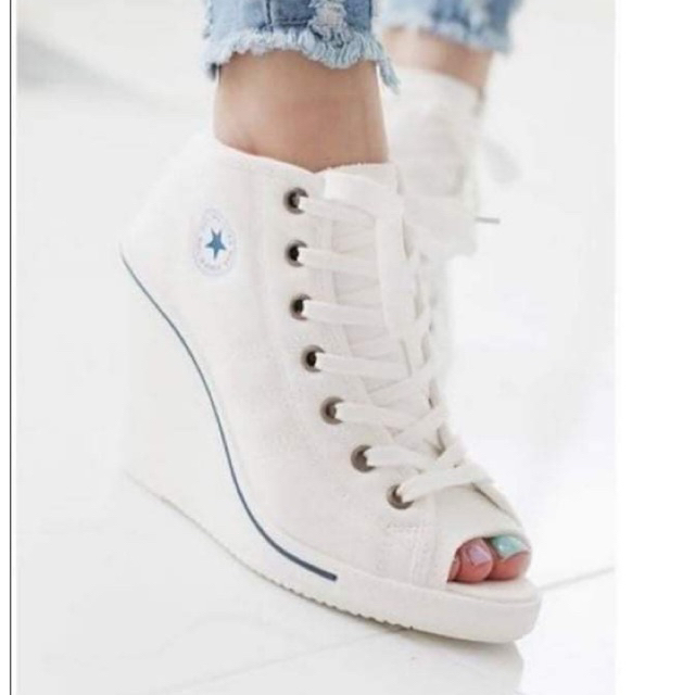 Converse high hot sale top wedges