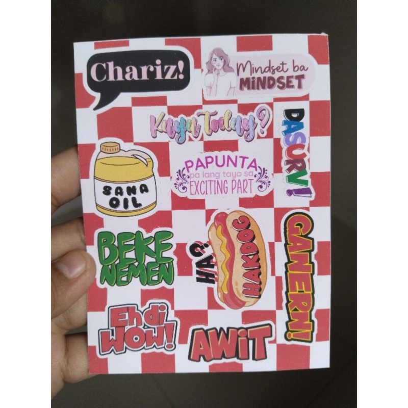 Pinoy Trending Expression/Statement Sticker Sheet | Shopee Philippines