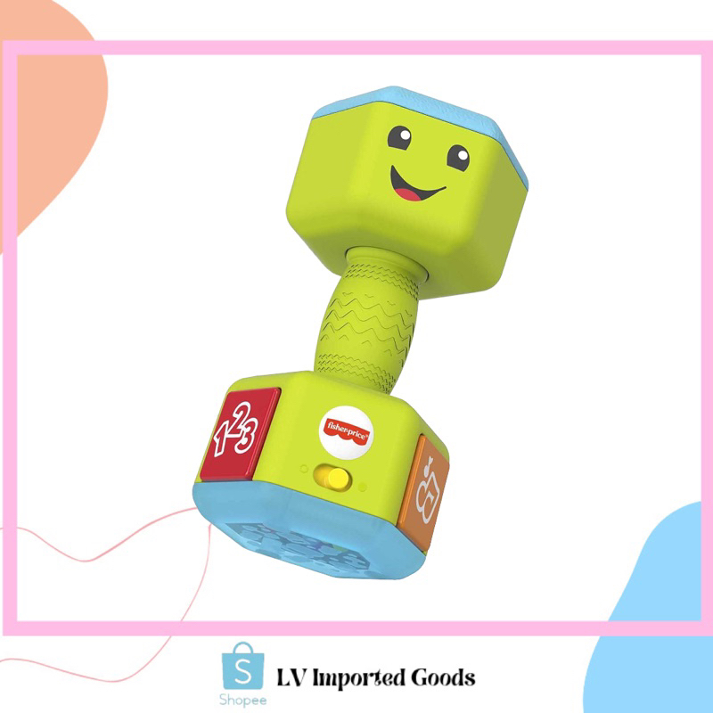 Fisher Price Pretend Dumbbell Baby Toy with Lights Music and Educational Songs Baby Rattle Shopee Philippines