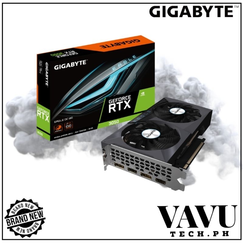 Gigabyte RTX 3050 Eagle OC 8GB GDDR6 Video Graphics Card Shopee