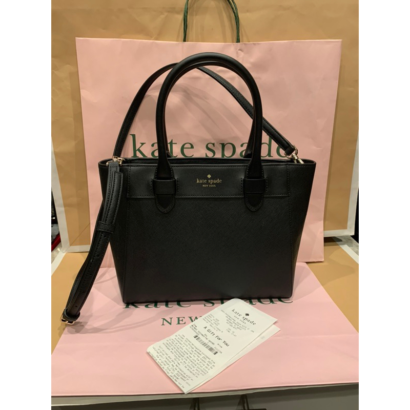 Original Kate Spade Melanie Textured PVC Satchel in Black w/ receipt ...