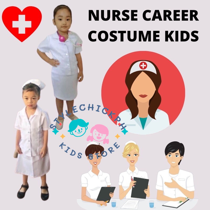 Career Frontliner Nurse/ Nurse Costume for kids Girls and Boys | Shopee ...