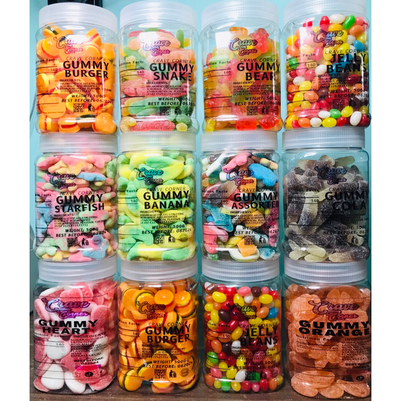 Crave Corner Gummy with Candy Jar (750ML) Retailers Shopee Philippines