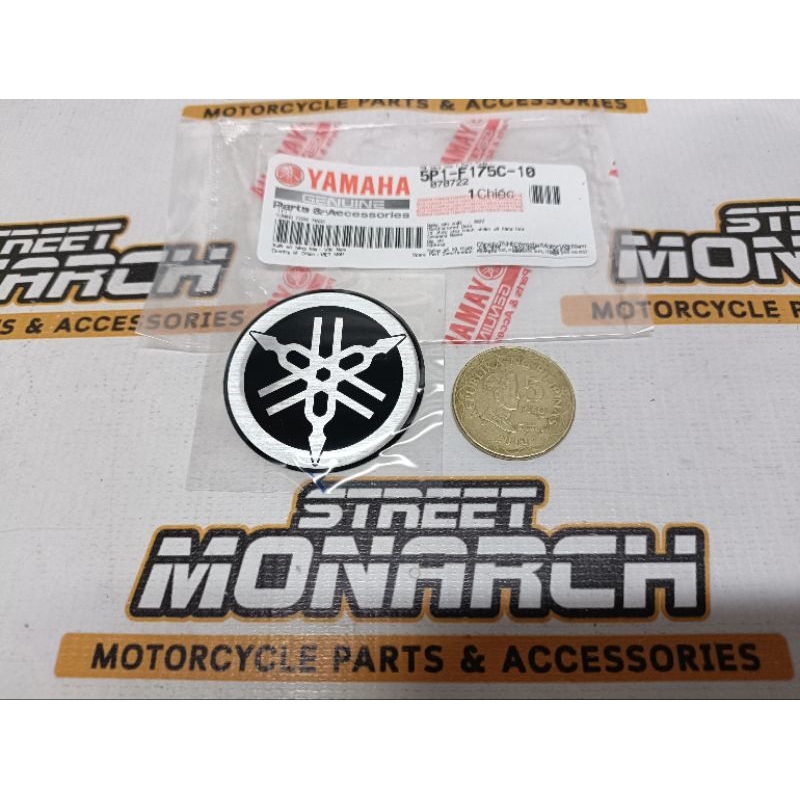 GENUINE YAMAHA SILVER EMBLEM LOGO TUNING FORK MARK(YGP) 5P1F175C10