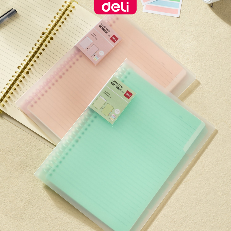 Deli B5 Refillable LooseLeaf Spiral Notebooks 60 Sheets Binder Notebook School Supplies EN021