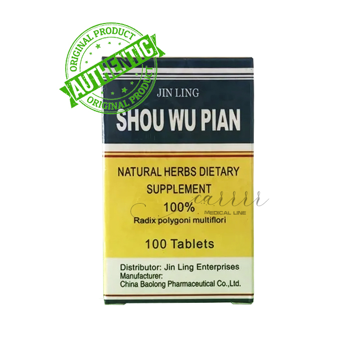 JIN LING Shou Wu Pian Natural Herbs Dietary Supplement (100 Tablets
