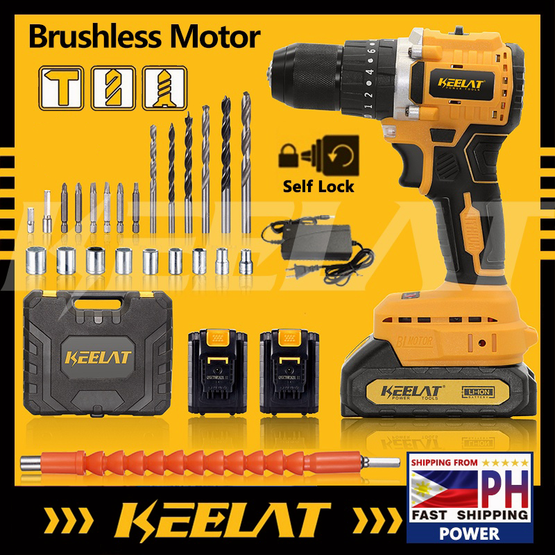 KEELAT KCD007 Brushless Drill Cordless Impact Drill Electric Screw