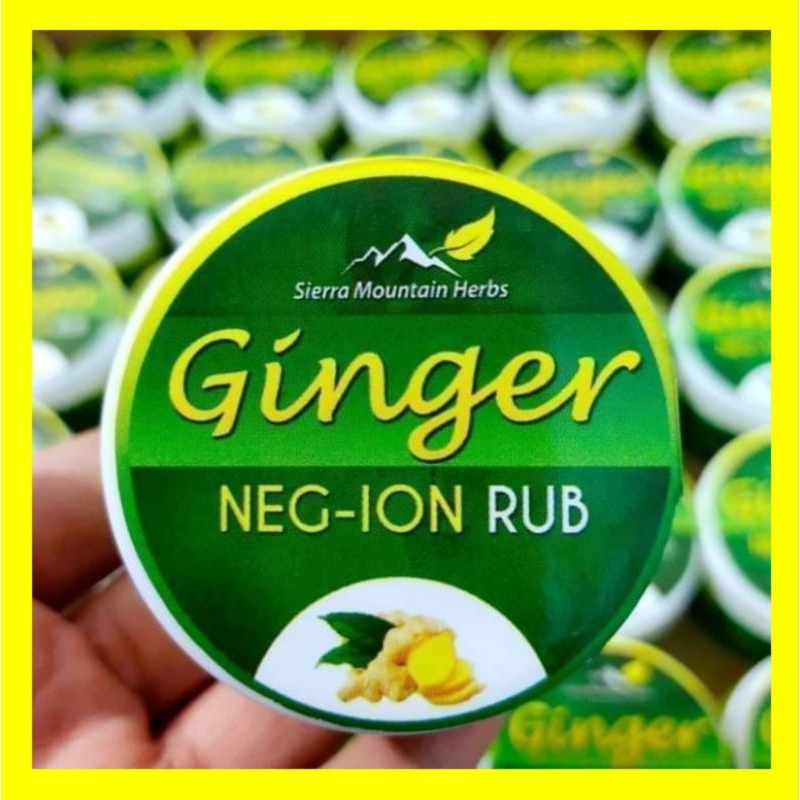 Ginger Negative Ion Rub for Body & Muscle Pain, Coughs & cold and More