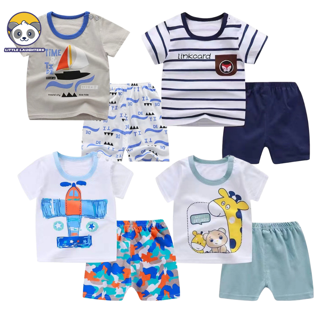 (0-4Y) Boy Clothes Corp Terno for Kids Boys Fashion Sando Shorts Set ...