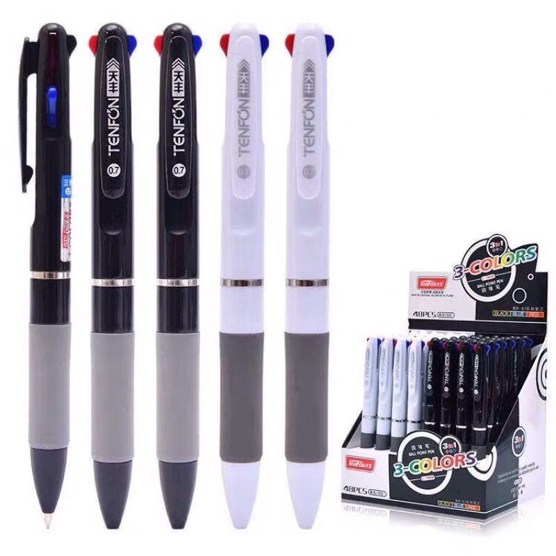 516 pen 3 color in 1 ballpen school supplies | Shopee Philippines