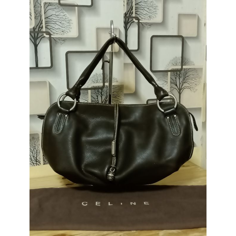 Preloved Authentic Celine Bittersweet Dark Brown Large Hobo Bag