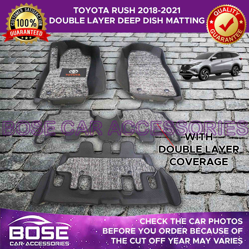 7D Deep Dish Matting Toyota Rush 2018 - 2023 Double Layer Floor Liner ...