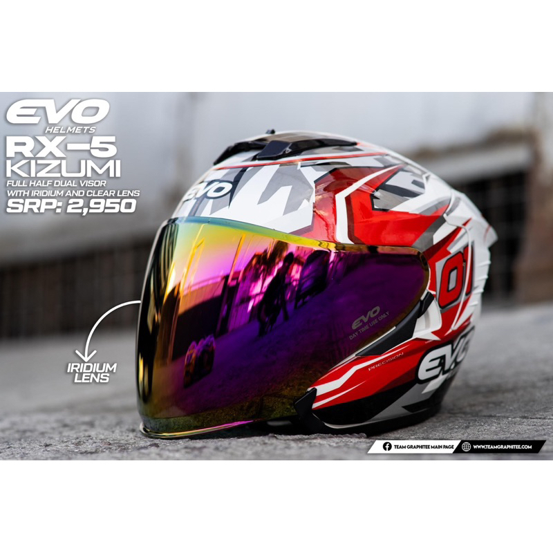 Evo Rx5 Kizumi Half Face Dual Visor Shopee Philippines 